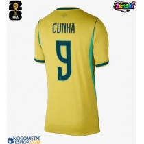 Ženski Nogometni dresi Brazilija Matheus Cunha #9 Domači SP 2026 Kratek Rokav